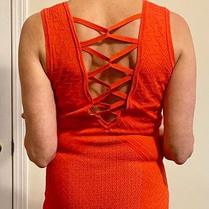 Orange Strappy Guess Dress